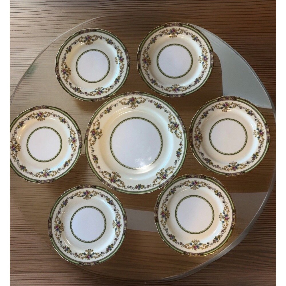Set Of 7 Florola by Noritake Bread/Cake Dessert Plates